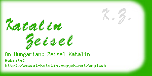 katalin zeisel business card